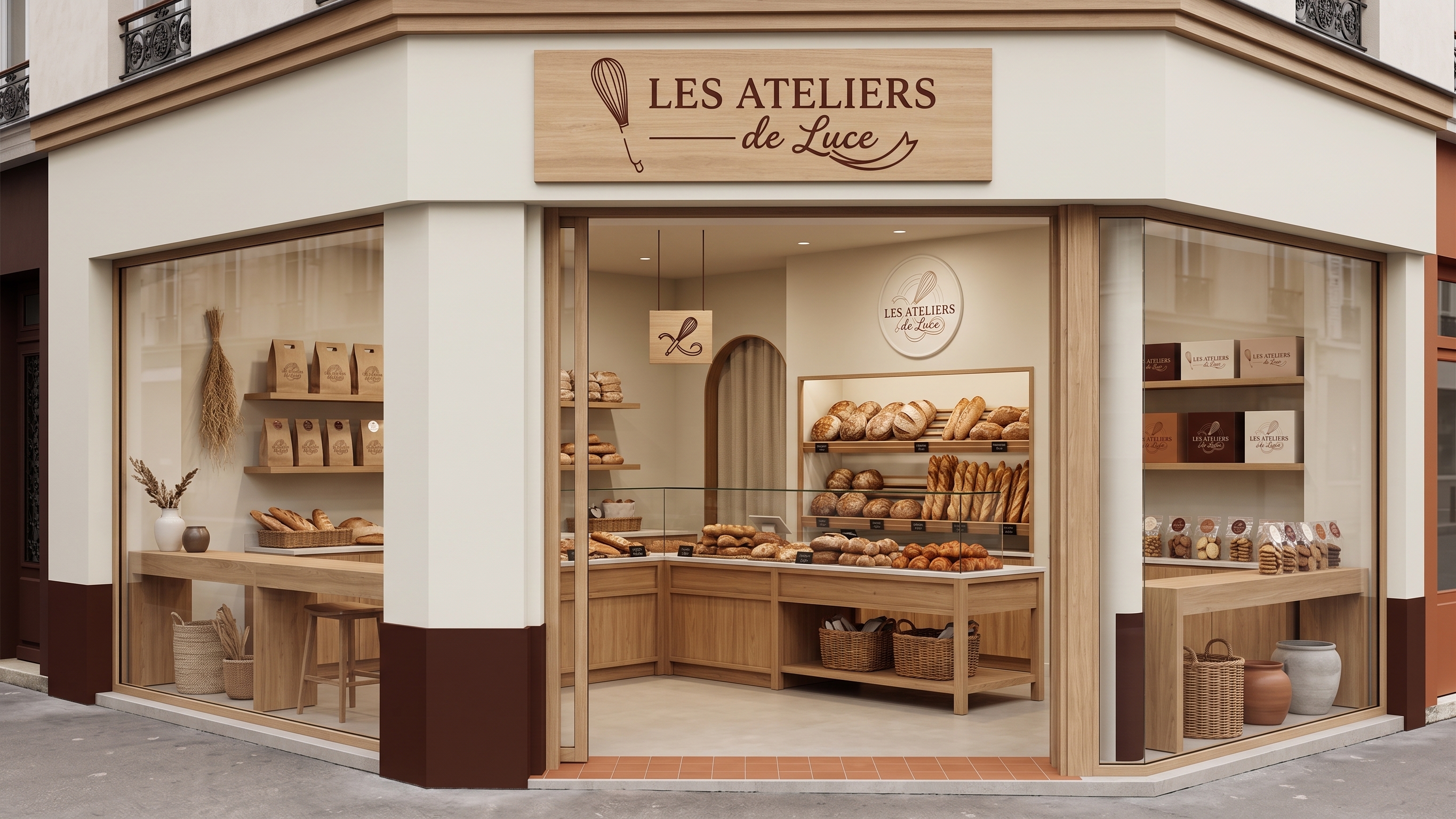 La devanture des Ateliers de Luce